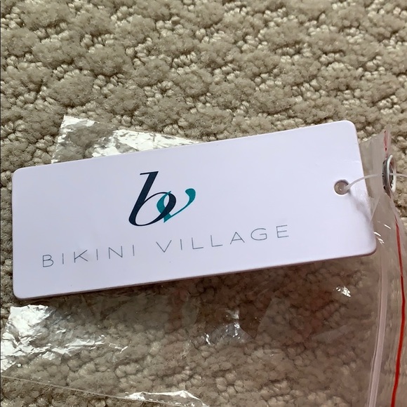 NEW Bikini Village Bikini orange/white Lg top - Picture 4 of 11